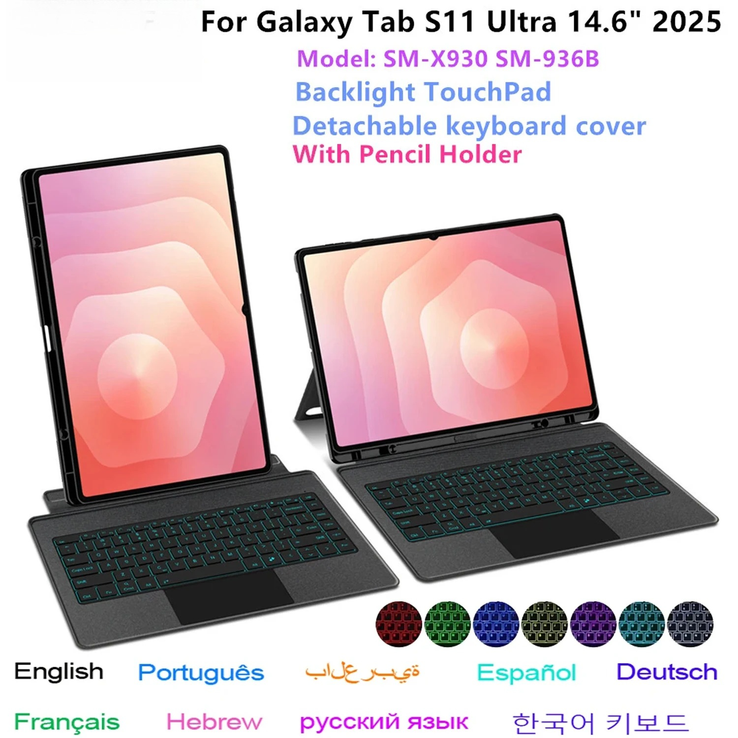 Tablet Accessories Samsung - Backlight Magic Keyboard For Samsung Galaxy