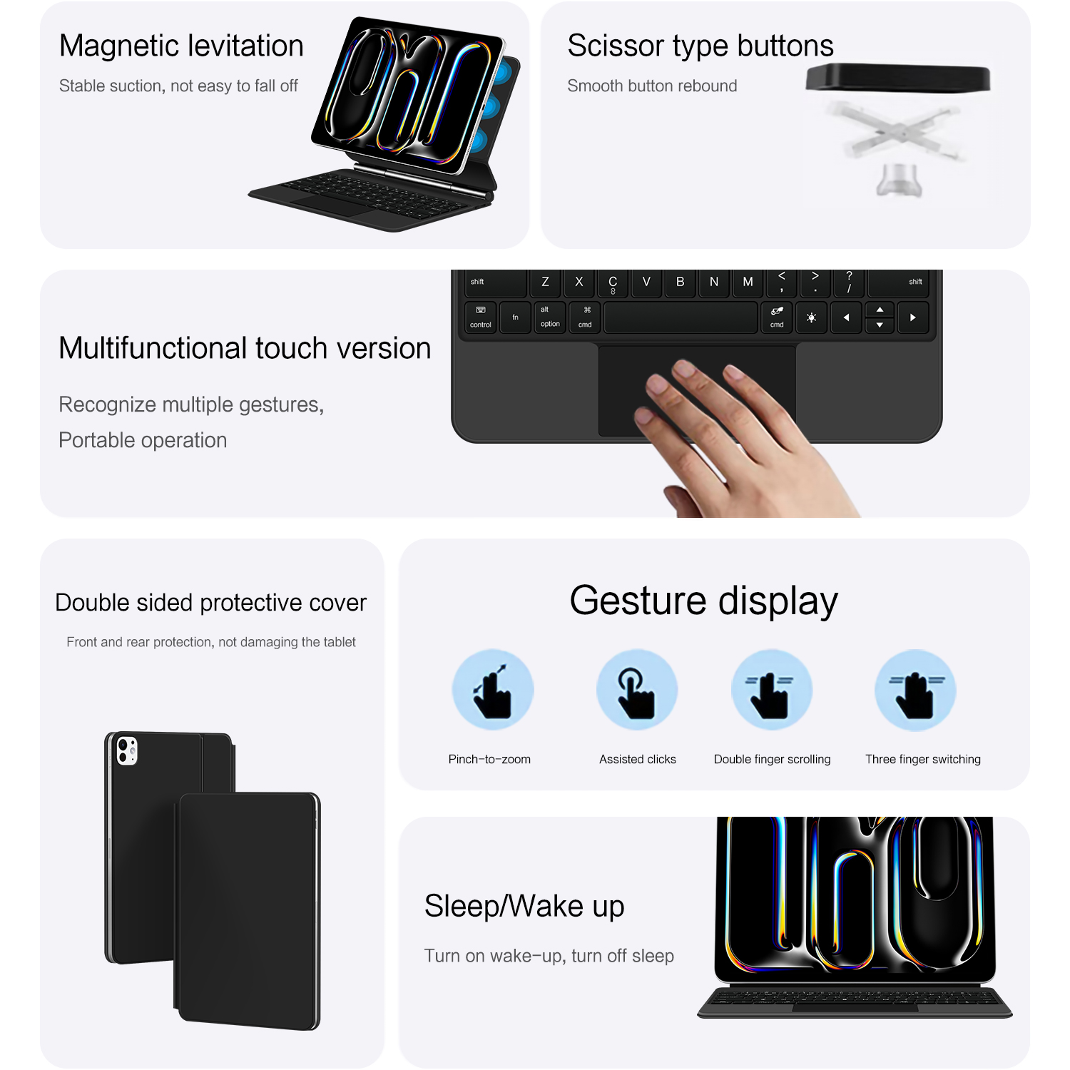 AJIUYU Magic Keyboard Folio Fo - Magnetic Case Smart 评论和价格