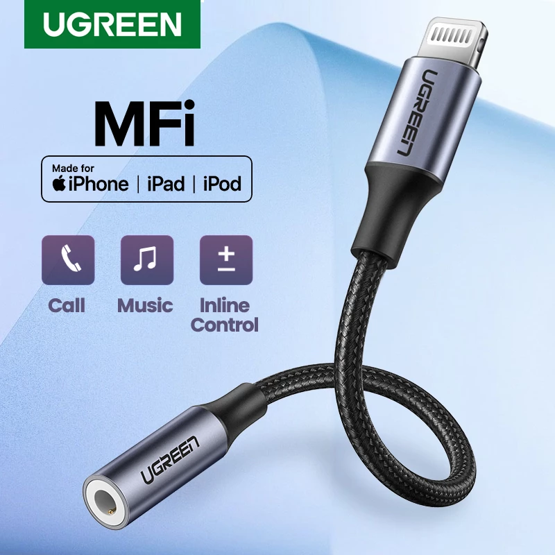 UGREEN Adapter for iPhones MFi - Wired Earphone Lightning 评论和价格