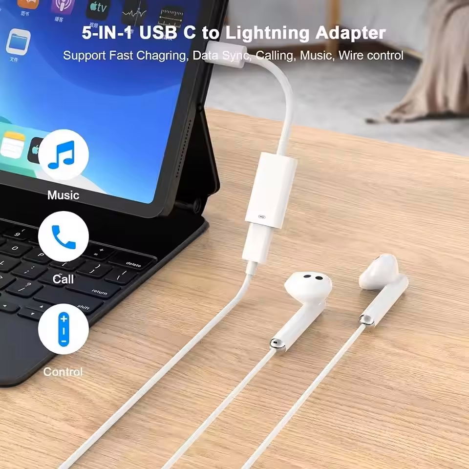 USB Type C to Lightning Earpho - Wired Earphone Lightning 评论和价格