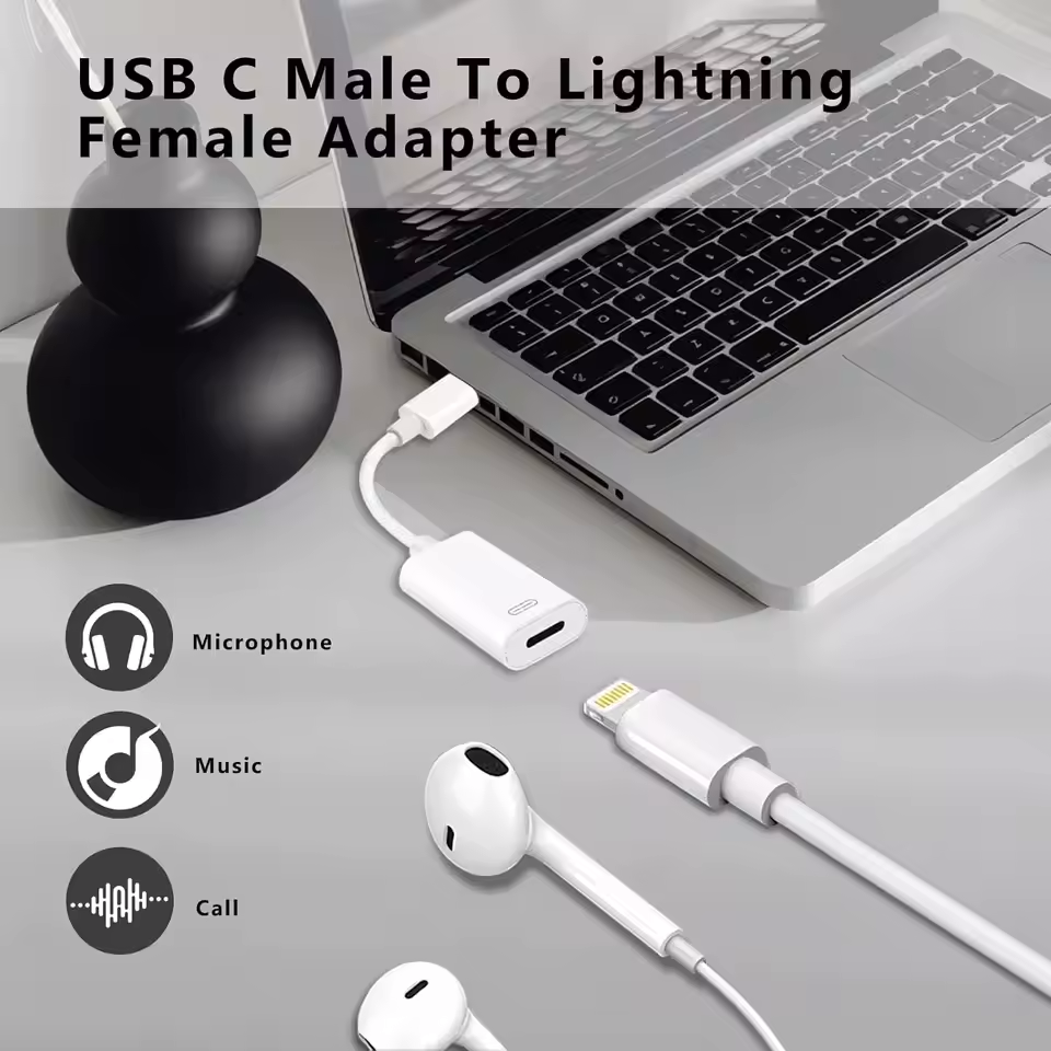 USB Type C to Lightning Earpho - Wired Earphone Lightning 评论和价格