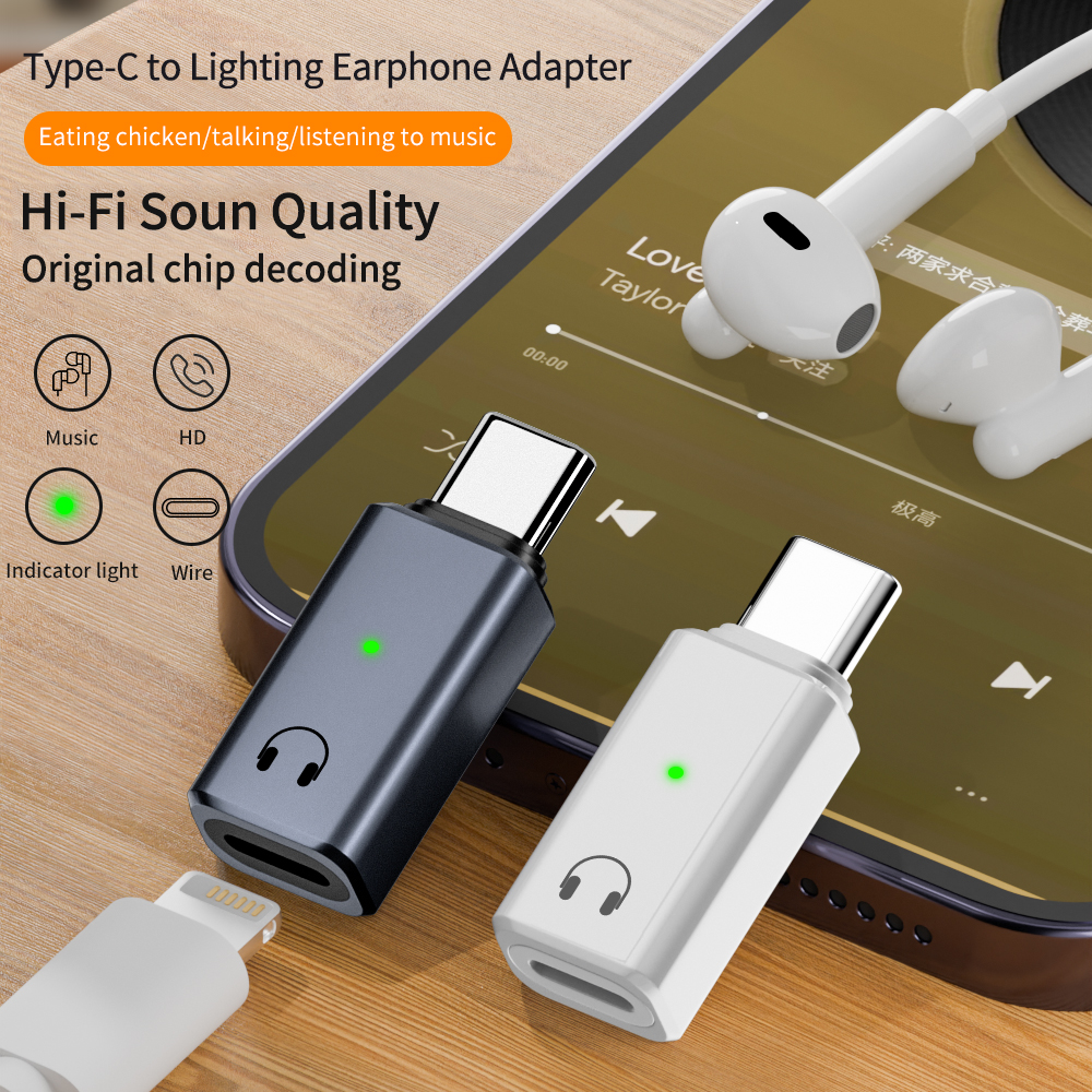 1Pcs Lightning to Type C Adapt - Wired Earphone Lightning 评论和价格