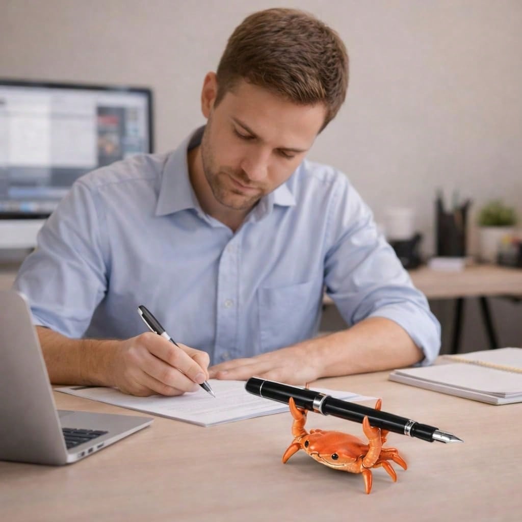 1Pcs Crab Pen Holder for Desk, - Office Table Accessories Unique 评论和价格