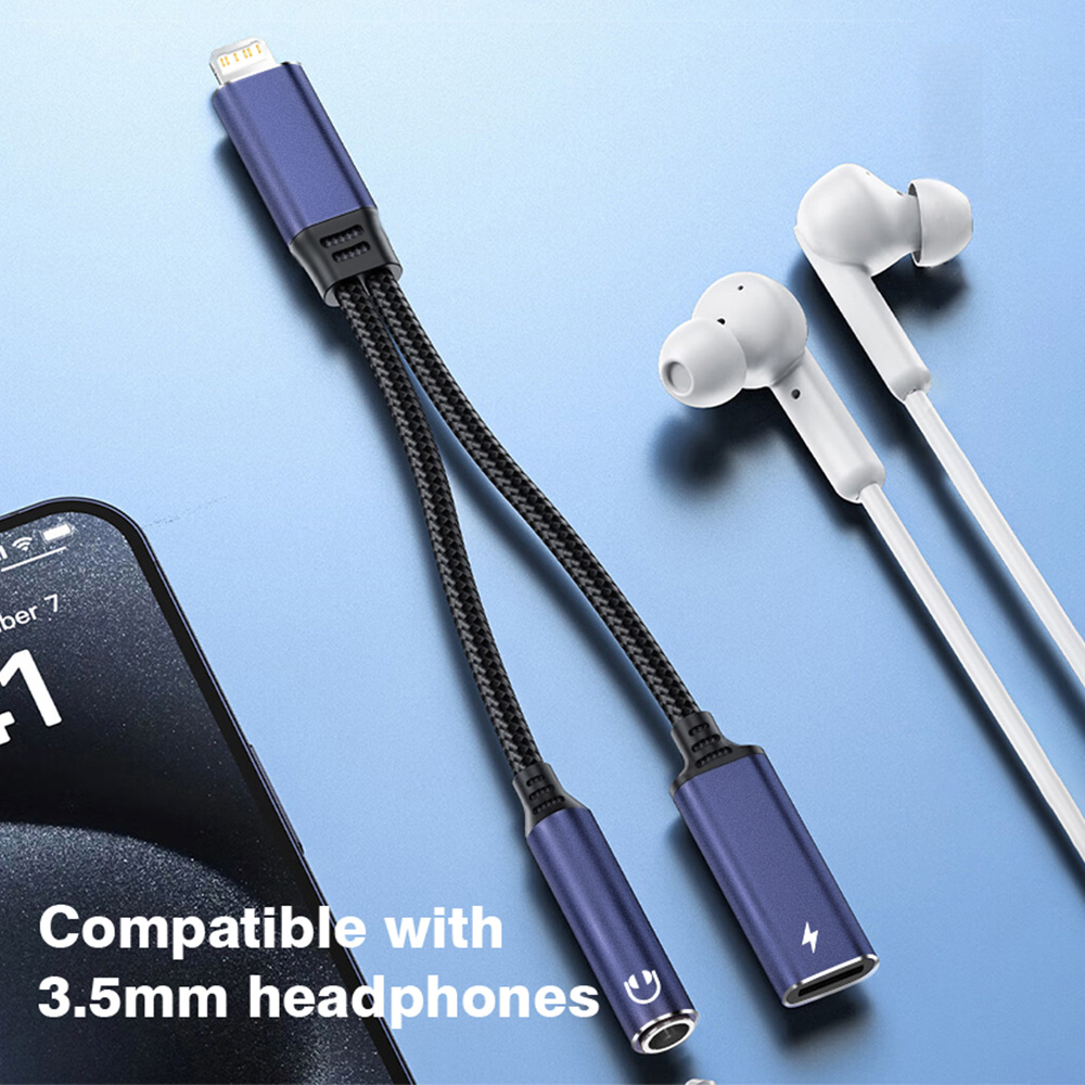 Lightning To 3 5 MM Jack AUX C - Wired Earphone Lightning 评论和价格