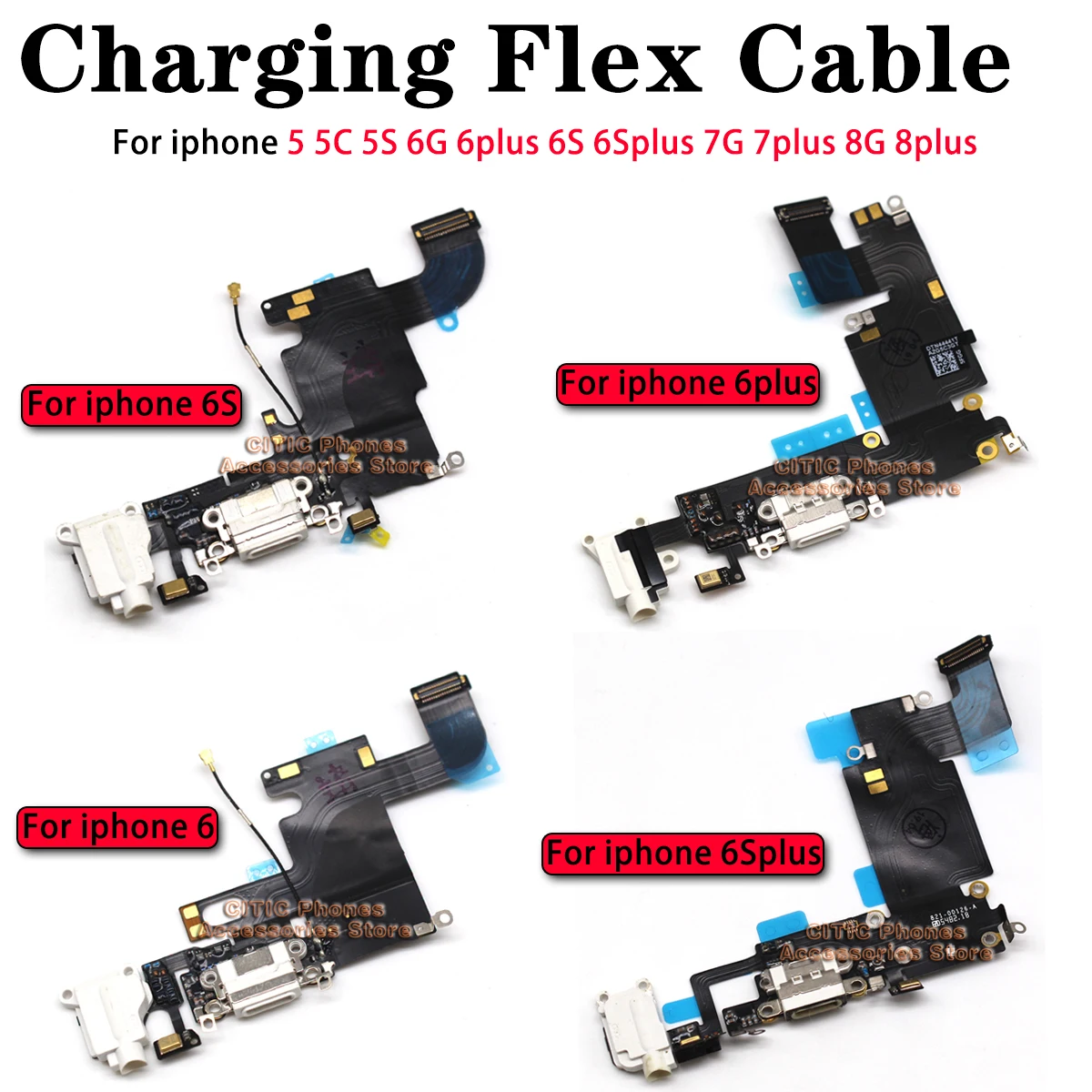 5pcs For iPhone 6 6S 7 8 Plus  - Wired Earphone Lightning 评论和价格