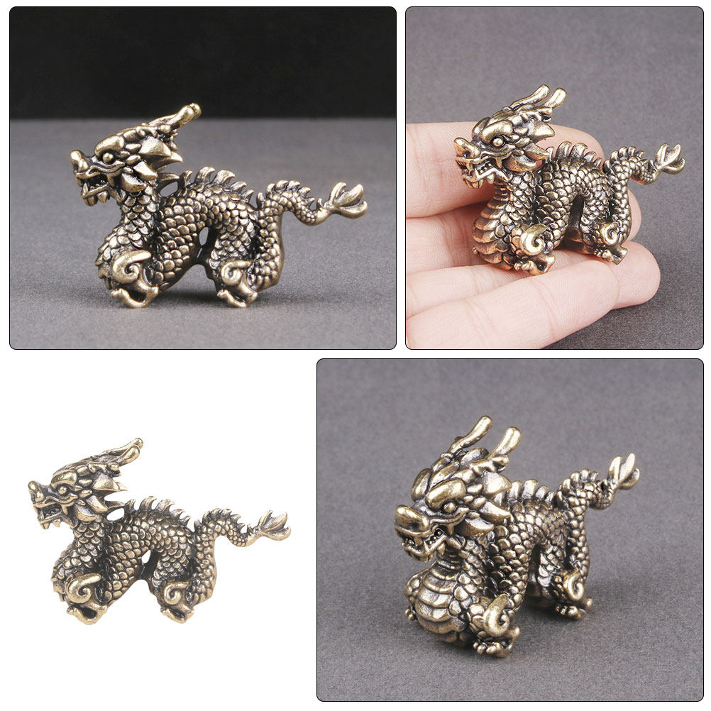 Dragon Table Decor Brass Statu - Office Table Accessories Unique 评论和价格