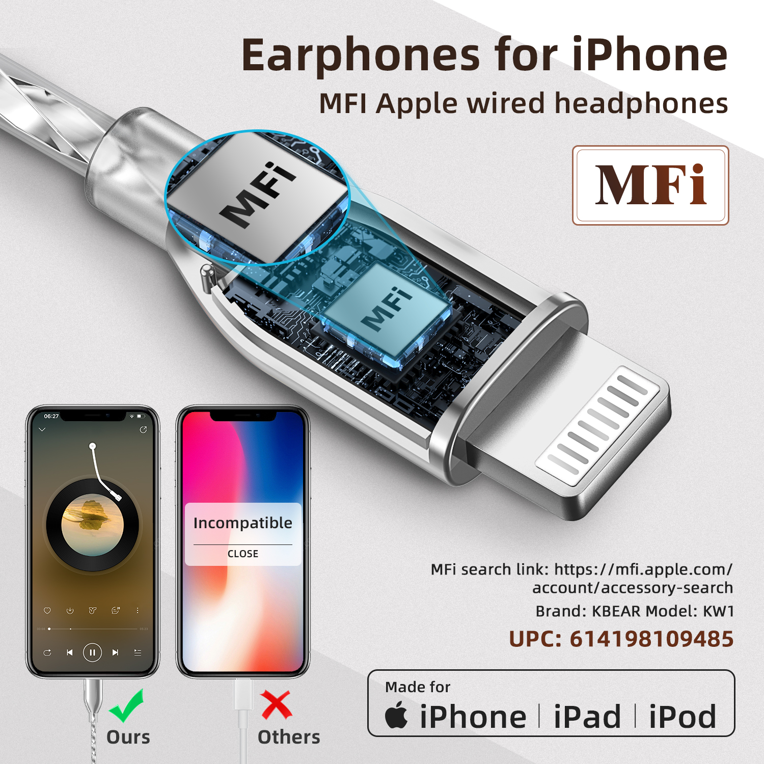 KBEAR KW1 Wooden Single DD In- - Wired Earphone Lightning 评论和价格
