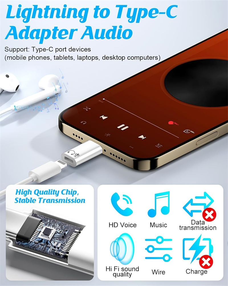 Lightning Female To Type C Aud - Wired Earphone Lightning 评论和价格